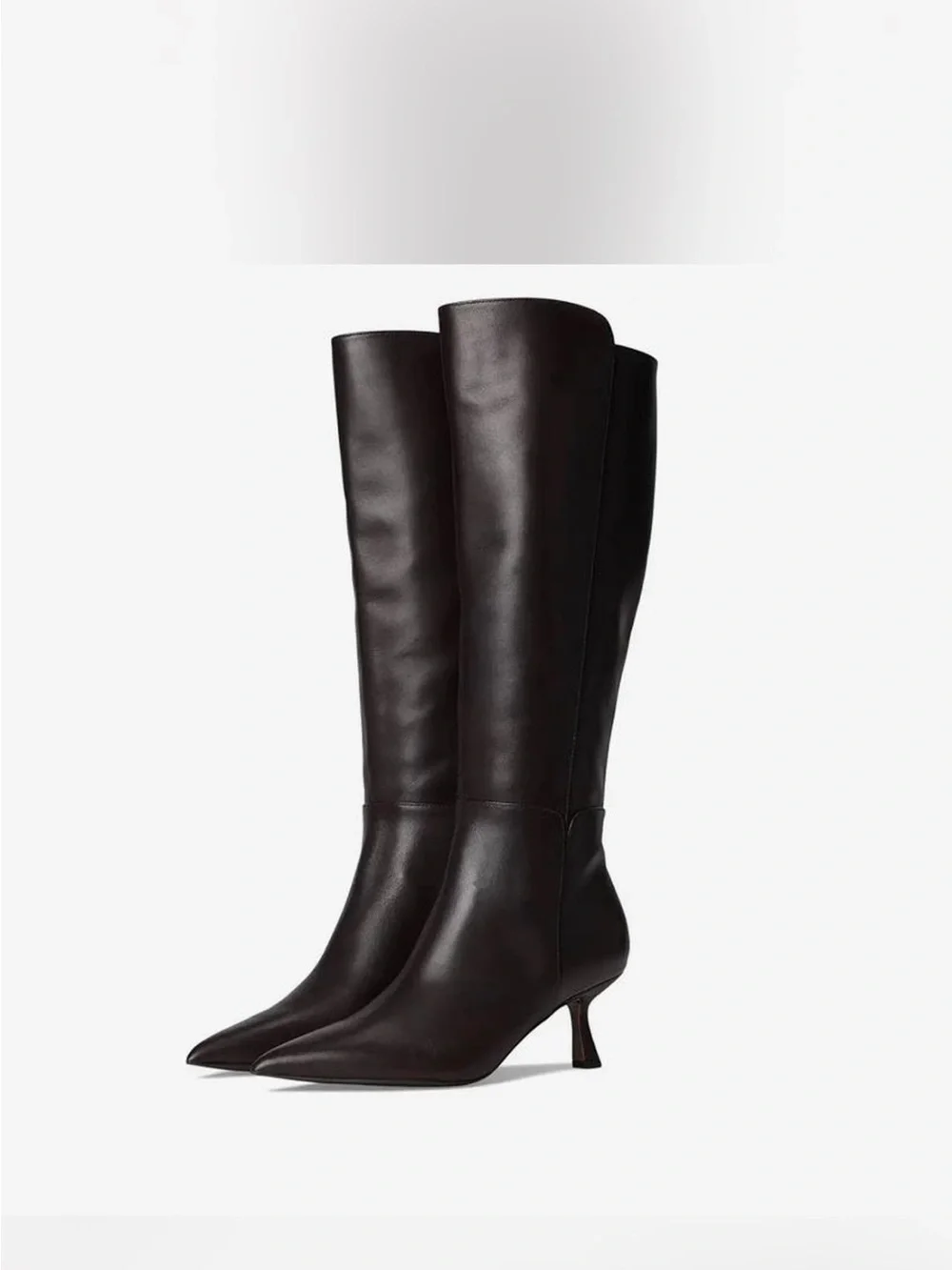 Sam Edelman Tall Pointed-Toe Over-the-Knee Boots in Dark Brown Leather